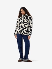 NOISY MAY Abstract Print Soft Fleece Jacket - Bild 4 von 5