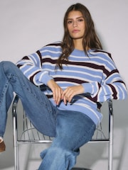 NOISY MAY Long-Sleeve O-Neck Striped Knit Jumper - Bild 2 von 4
