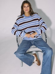 NOISY MAY Long-Sleeve O-Neck Striped Knit Jumper - Bild 3 von 4