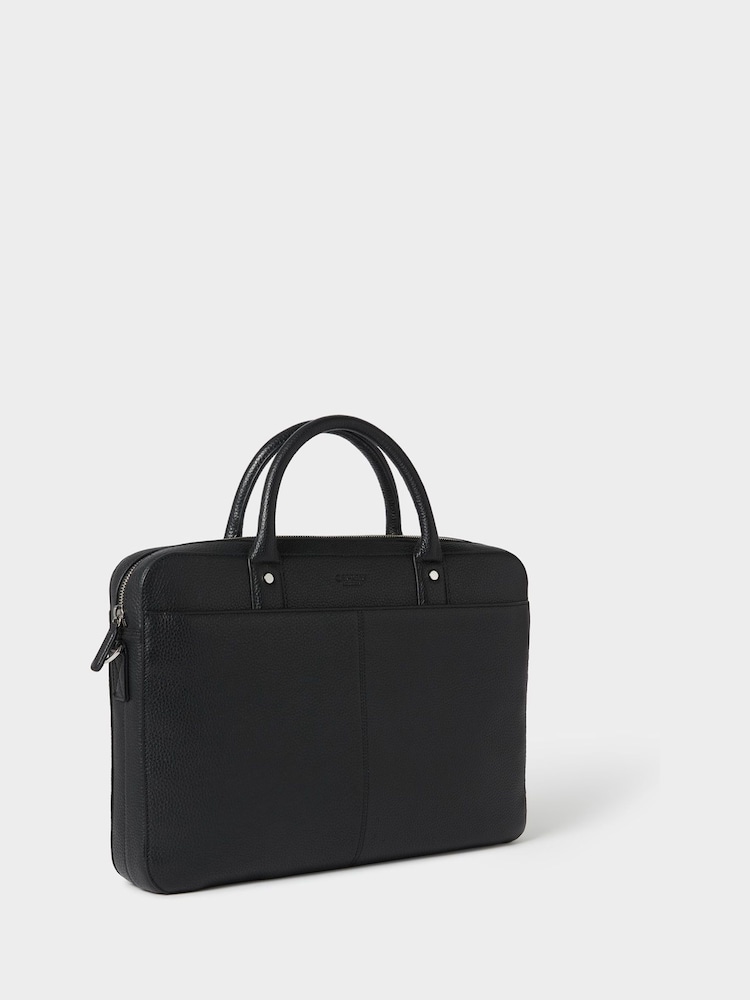 Osprey London Black The Jacob Leather Laptop Case - Image 2 of 6