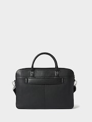 Osprey London Black The Jacob Leather Laptop Case - Image 3 of 6