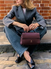 Osprey London Red The Hathaway Leather Top Handle Bag - Image 1 of 7