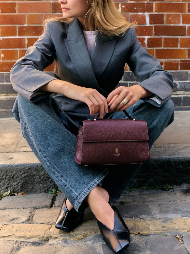 Osprey London Red The Hathaway Leather Top Handle Bag - Image 1 of 7 Osprey London Red The Hathaway Leather Top Handle Bag - Image 1 of 7