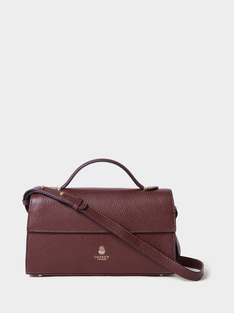 Osprey London Red The Hathaway Leather Top Handle Bag - Image 2 of 7 Osprey London Red The Hathaway Leather Top Handle Bag - Image 2 of 7