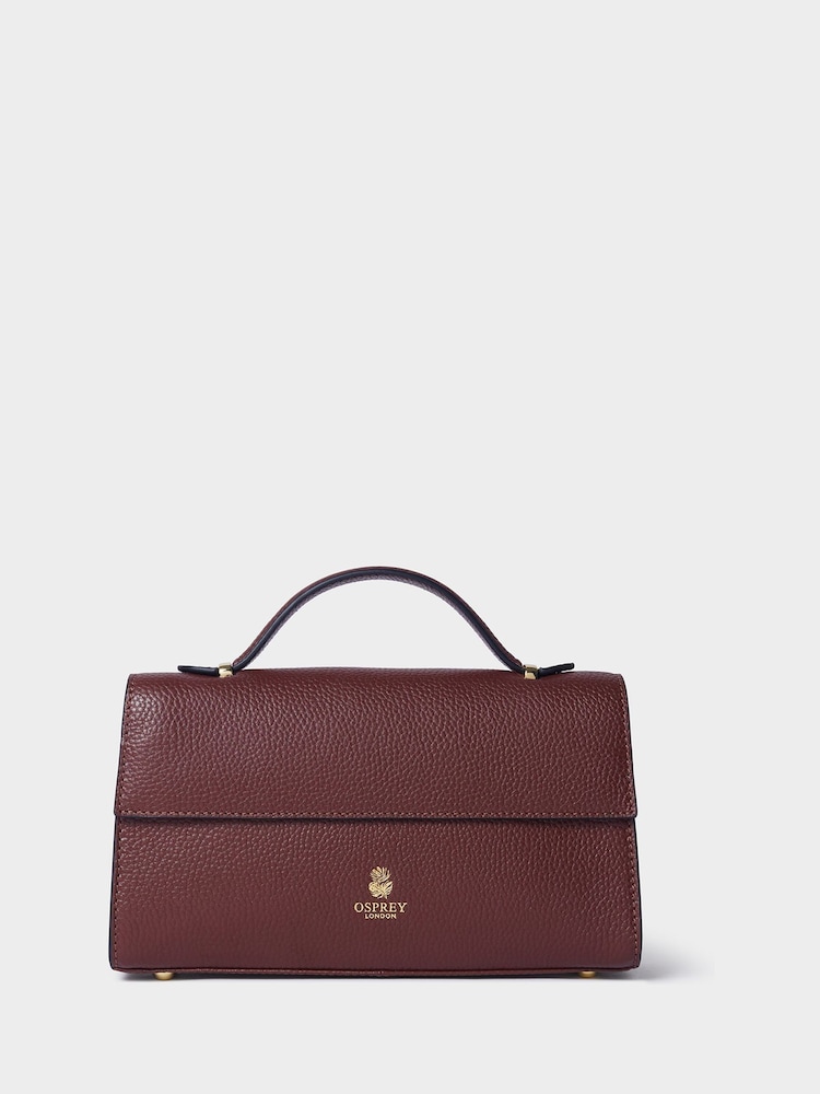 Osprey London Red The Hathaway Leather Top Handle Bag - Image 7 of 7 Osprey London Red The Hathaway Leather Top Handle Bag - Image 7 of 7