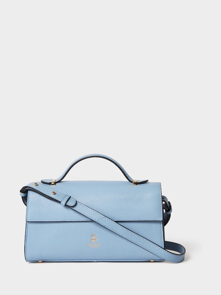 Osprey London Blue The Hathaway Leather Top Handle Bag - Image 1 of 6 Osprey London Blue The Hathaway Leather Top Handle Bag - Image 1 of 6