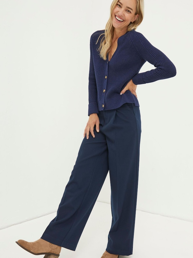 FatFace Blue Piper Herringbone Trousers - Image 1 of 5 FatFace Blue Piper Herringbone Trousers - Image 1 of 5