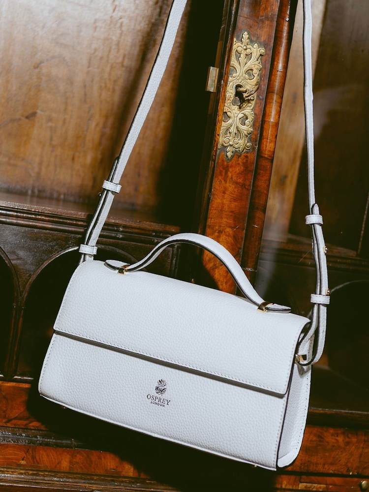 Osprey London White The Hathaway Leather Top Handle Bag - Image 1 of 8