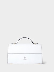 Osprey London White The Hathaway Leather Top Handle Bag - Image 8 of 8
