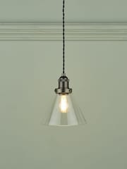 Laura Ashley Pewter Isaac Pendant Ceiling Light - Image 1 of 6