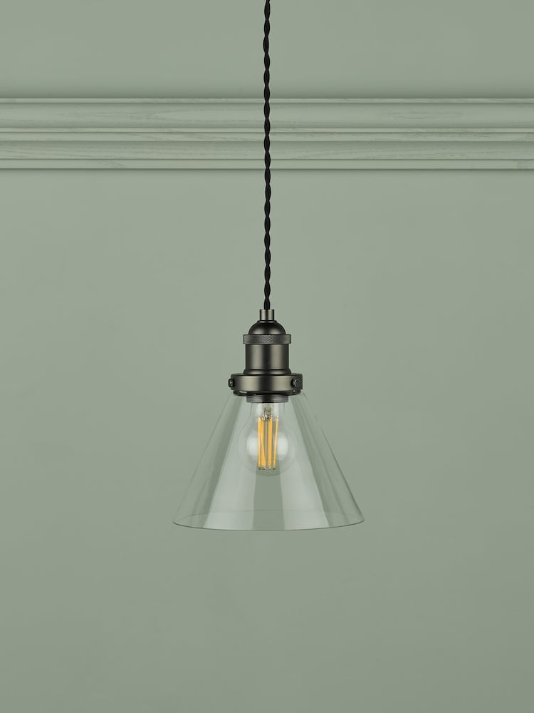 Laura Ashley Pewter Isaac Pendant Ceiling Light - Image 2 of 6