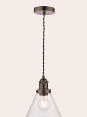 Laura Ashley Pewter Isaac Pendant Ceiling Light - Image 3 of 6