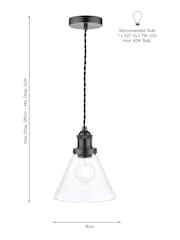 Laura Ashley Pewter Isaac Pendant Ceiling Light - Image 6 of 6