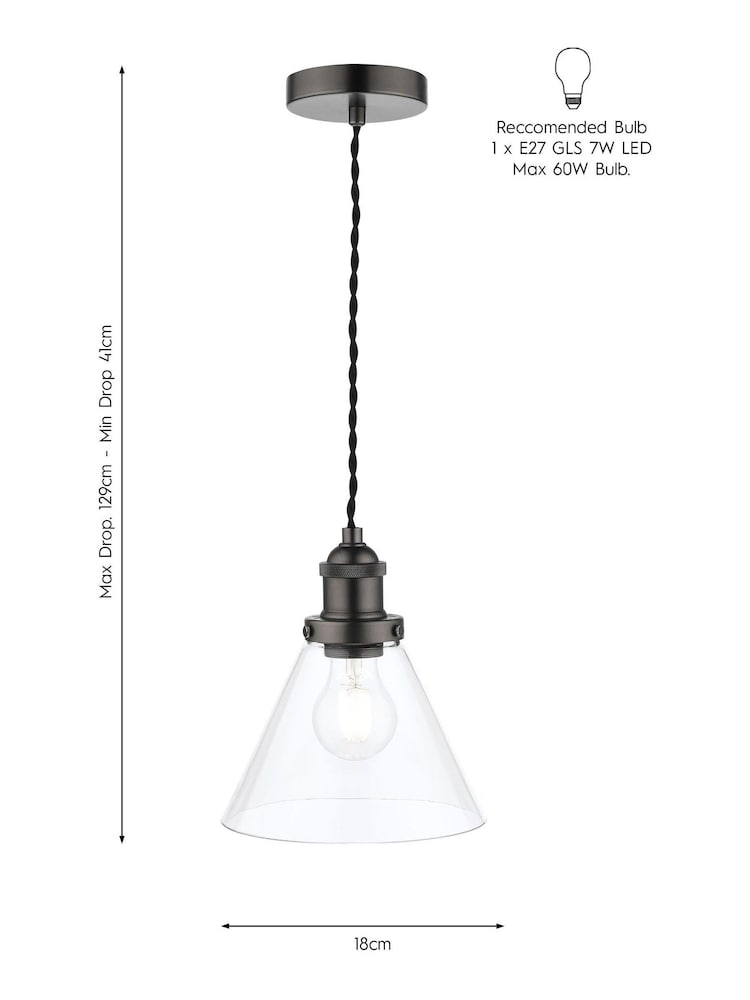 Laura Ashley Pewter Isaac Pendant Ceiling Light - Image 6 of 6