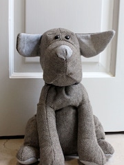 Riva Home Brown Herringbone Dog Doorstop - Image 1 of 4