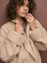 Oatmeal Revere Collar Coatigan - Image 4 of 7