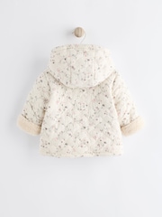 Cream Ditsy Floral Hooded Baby Ditsy Jacket (0mths-2yrs) - Image 2 of 7