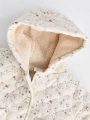 Cream Ditsy Floral Hooded Baby Ditsy Jacket (0mths-2yrs) - Image 4 of 7