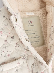 Cream Ditsy Floral Hooded Baby Ditsy Jacket (0mths-2yrs) - Image 5 of 7