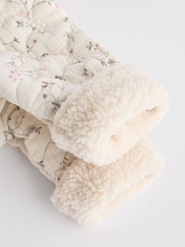 Cream Ditsy Floral Hooded Baby Ditsy Jacket (0mths-2yrs) - Image 7 of 7