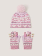 Monsoon Unicorn Bobble Hat & amp; Handsker sæt - Billede 1 af 3