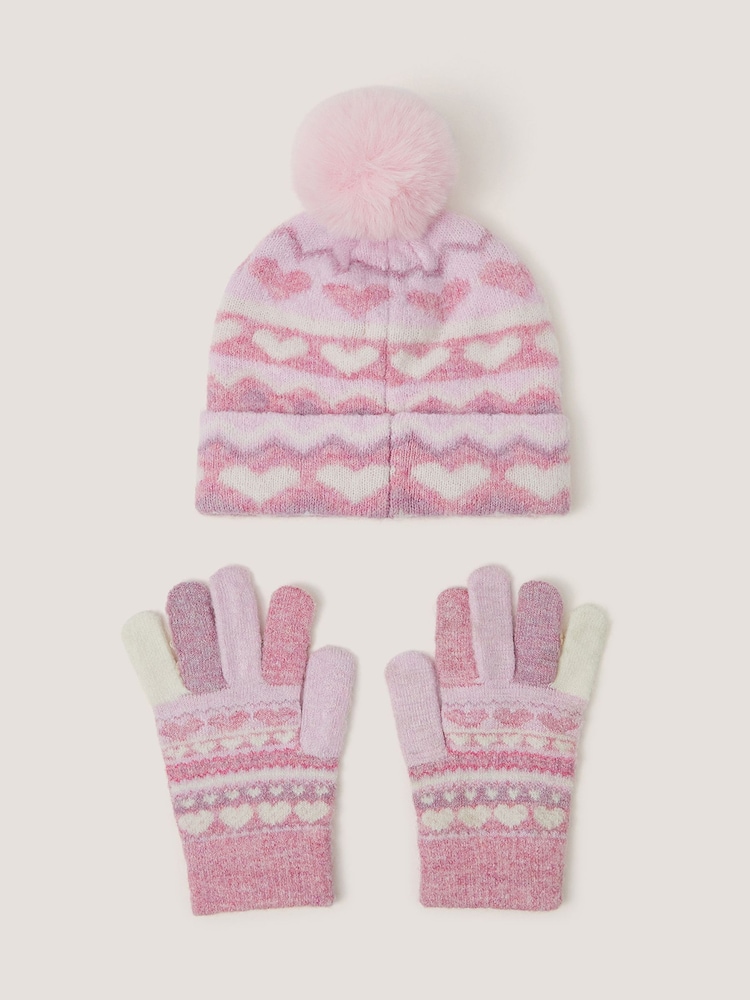 Monsoon Unicorn Bobble Hat & amp; Handsker sæt - Billede 2 af 3