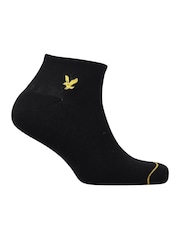 Lyle & Scott Black Trainer Socks 3 Pack - Image 2 of 3