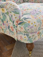 Boucle Chenille Picnic Floral Print Multi Lilly Armchair - Image 2 of 7