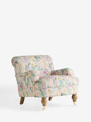 Boucle Chenille Picnic Floral Print Multi Lilly Armchair - Image 4 of 7
