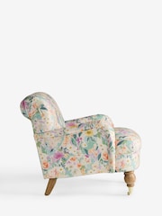 Boucle Chenille Picnic Floral Print Multi Lilly Armchair - Image 6 of 7