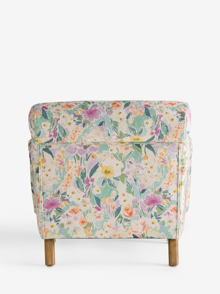 Boucle Chenille Picnic Floral Print Multi Lilly Armchair - Image 7 of 7 Boucle Chenille Picnic Floral Print Multi Lilly Armchair - Image 7 of 7