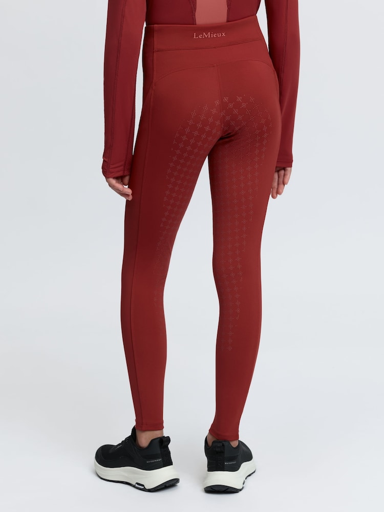 LeMieux Orange Young Rider Orla Pull Ons Russet Leggings - Image 2 of 4 LeMieux Orange Young Rider Orla Pull Ons Russet Leggings - Image 2 of 4