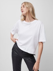 French Connection White Tally Organic Jersey Crew Neck T-Shirt - Image 1 of 6
