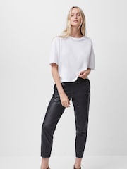 French Connection White Tally Organic Jersey Crew Neck T-Shirt - Image 4 of 6
