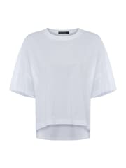 French Connection White Tally Organic Jersey Crew Neck T-Shirt - Image 5 of 6