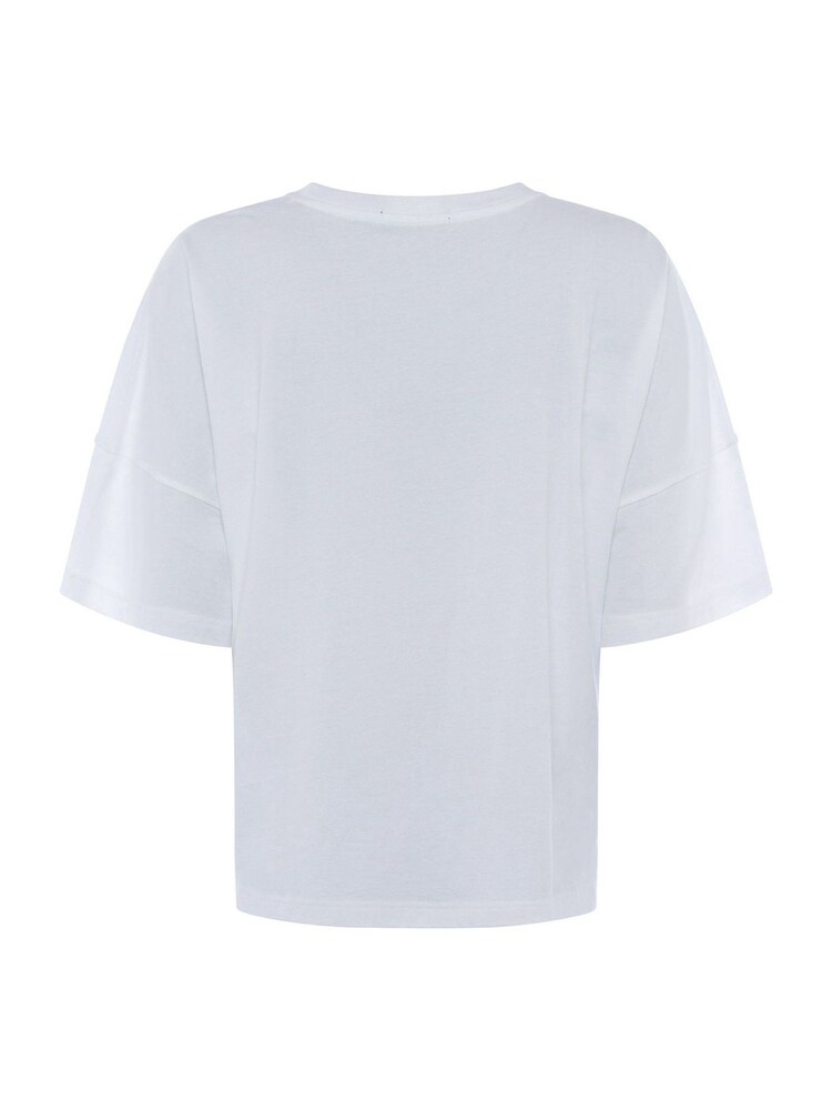French Connection White Tally Organic Jersey Crew Neck T-Shirt - Image 6 of 6