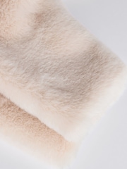 Ecru White Baby Cosy Hooded Faux Fur Jacket (0mths-2yrs) - Image 4 of 7
