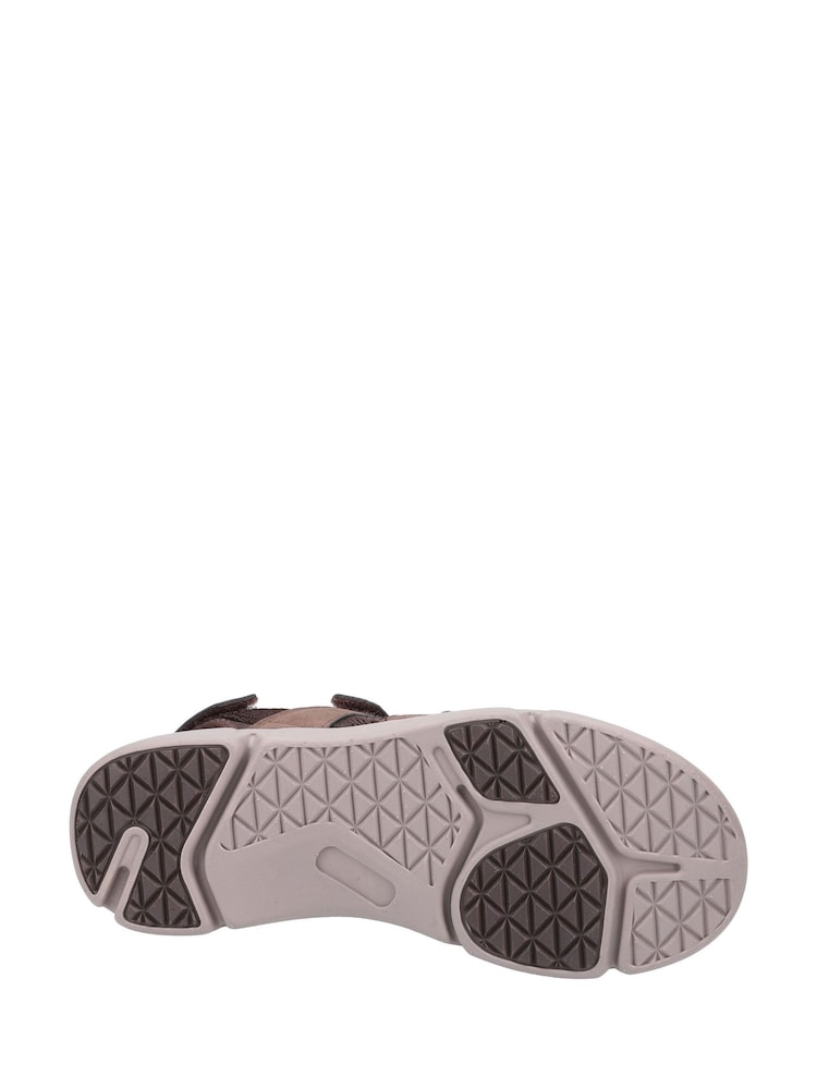Hush Puppies Brown Raul Multi Hook And Loop Strap Sandals - Image 3 of 3
