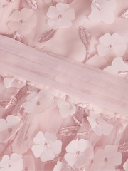 Monsoon Pink Baby Oona Floral Appliqué Party Dress - Image 4 of 4