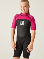 Regatta Black Kids Quick Drying Lightweight Shorty Wetsuit - Image 1 of 7