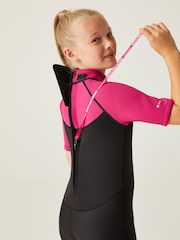 Regatta Black Kids Quick Drying Lightweight Shorty Wetsuit - Image 4 of 7