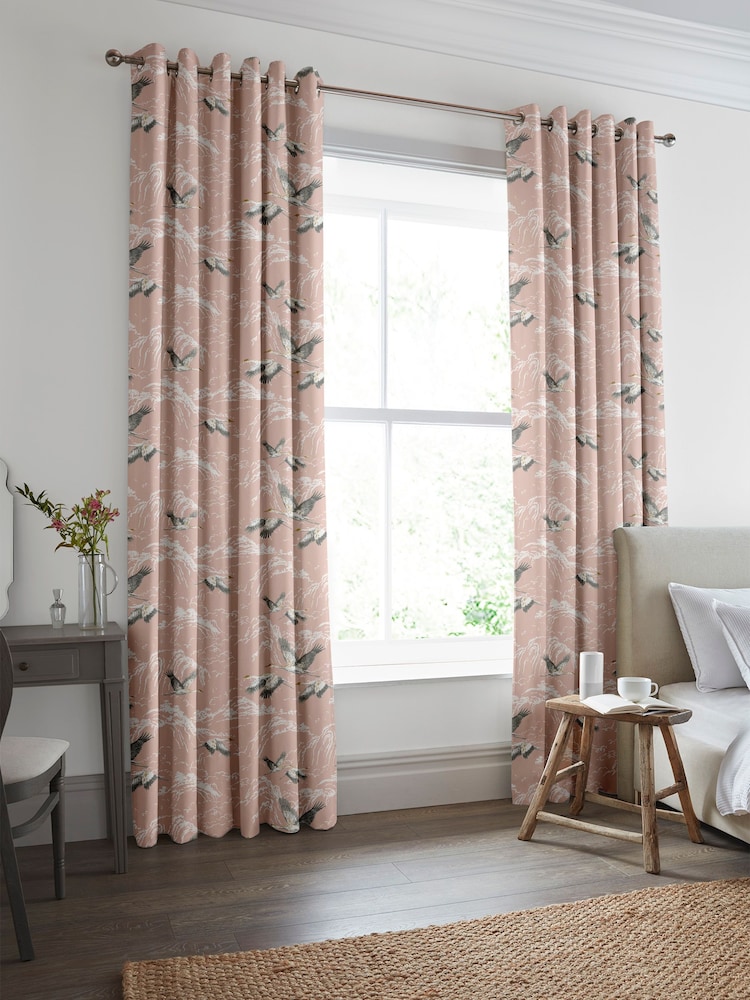 Laura Ashley Blush Pink Animalia Made to Measure Curtains - Image 2 of 9