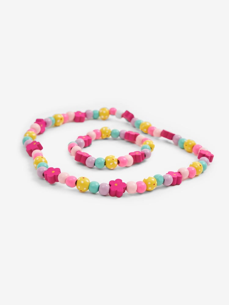 JoJo Maman Bébé Pastel Toddler Necklace Set - Image 3 of 3 JoJo Maman Bébé Pastel Toddler Necklace Set - Image 3 of 3