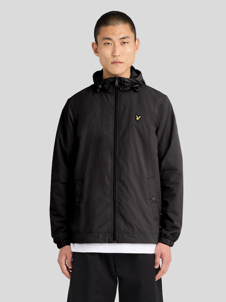 Lyle & Scott Black Zip Through Jacket - Image 1 of 6 Lyle & Scott Black Zip Through Jacket - Image 1 of 6