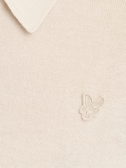 Lyle & Scott Cream Knitted Polo Shirt - Image 5 of 5