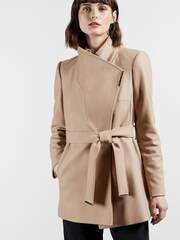 Ted Baker Brown Rosess Short Wool Wrap Coat - Image 1 of 5