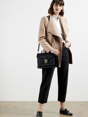 Ted Baker Brown Rosess Short Wool Wrap Coat - Image 3 of 5