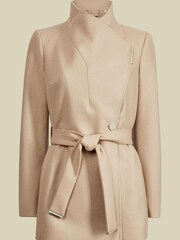 Ted Baker Brown Rosess Short Wool Wrap Coat - Image 5 of 5