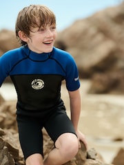 Regatta Black Chrome Kids Quick Drying Lightweight Shorty Wetsuit - Image 1 of 13
