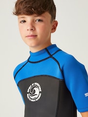 Regatta Black Chrome Kids Quick Drying Lightweight Shorty Wetsuit - Image 10 of 13